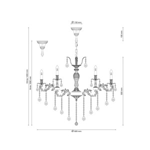 Подвесная люстра Barletta BARLETTA 122.12.6 antique