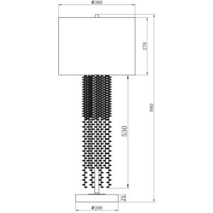 Интерьерная настольная лампа  K2KR0700T-1