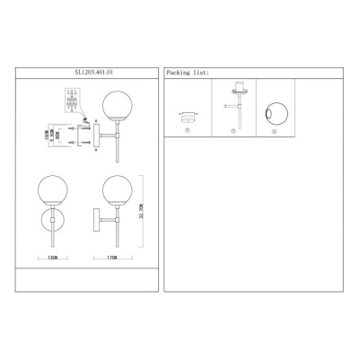 Бра Limano SL1203.401.01