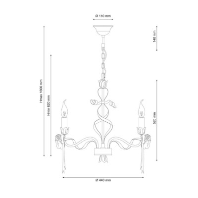 Подвесная люстра Angelo ANGELO 147.5 Ivory