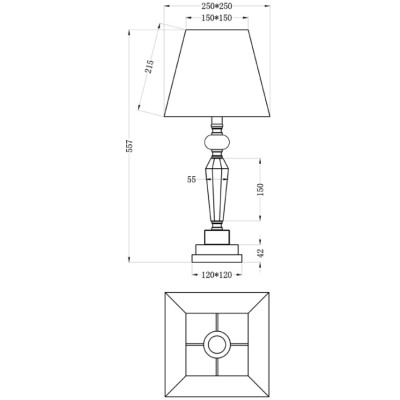 Интерьерная настольная лампа  22-86639TL