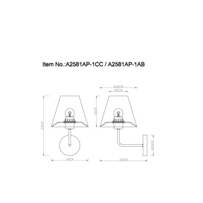 Бра Elba A2581AP-1CC